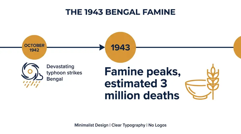 The historical debate centers on the causes of the 1943 Bengal famine, which resulted in an estimated three million deaths.