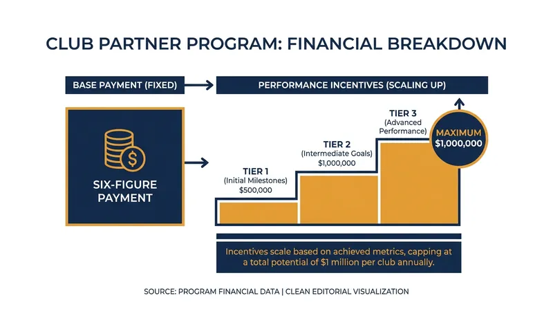 How the Club Partner Program distributes up to $1 million per organization.