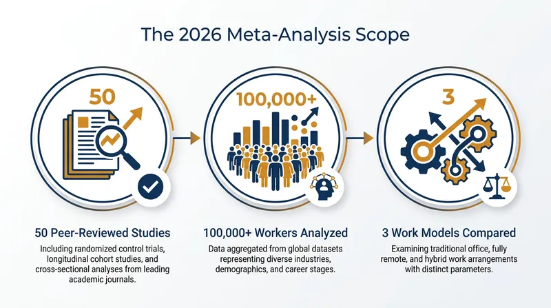 The new meta-analysis synthesized data from over 100,000 workers to evaluate the true impact of remote work.