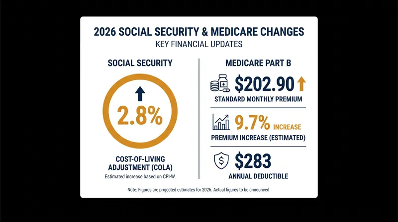 The 2026 adjustments highlight a significant gap between the percentage increase in benefits and the rising cost of healthcare premiums.