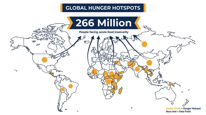 The 2026 Hunger Hotspots report identifies 13 regions where acute food insecurity is projected to deteriorate rapidly.