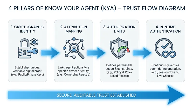 The core components of a robust Know Your Agent framework.