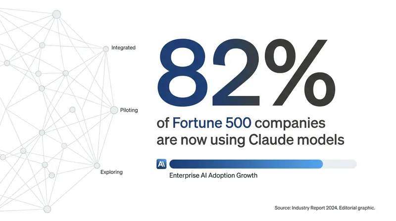 Anthropic's focus on safety and compliance has driven massive adoption among Fortune 500 enterprises.