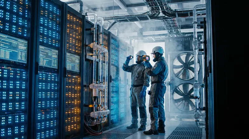 High-density GPU clusters require specialized hot aisles and complex liquid cooling systems.
