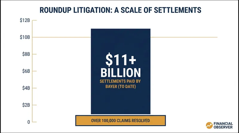Bayer has paid an estimated $11 billion in settlements related to Roundup litigation.