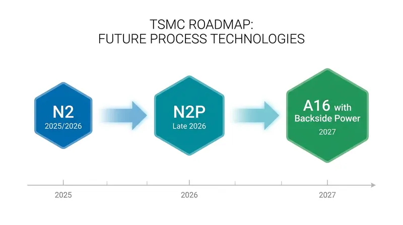 TSMC's roadmap extends the 2nm family with performance variants and backside power delivery.
