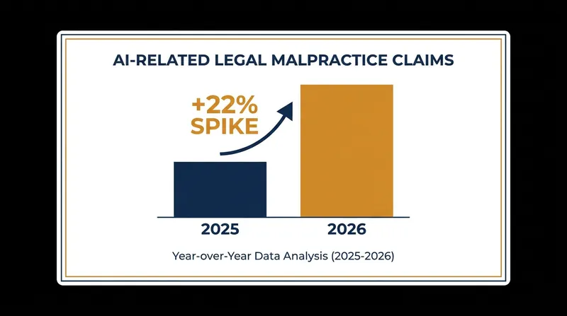 Insurance carriers report a 22% year-over-year increase in professional liability claims tied to AI errors.