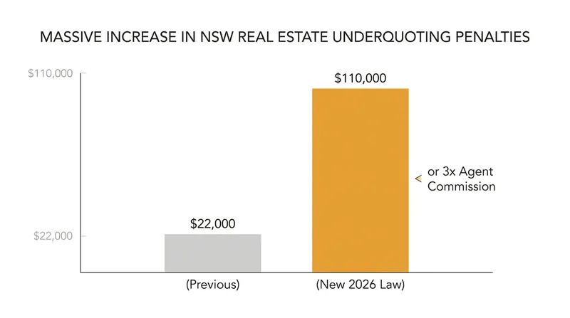 The fivefold increase in maximum fines is designed to make underquoting financially ruinous for agencies.