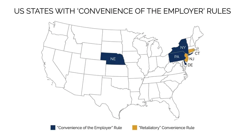 States enforcing the Convenience of the Employer rule claim the right to tax remote workers based on the employer's location.