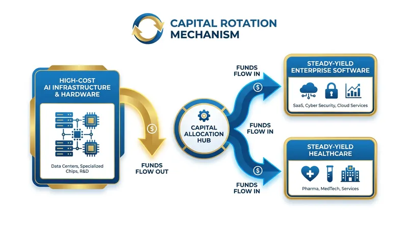 Market corrections often represent a rotation of capital rather than a complete withdrawal of funds.