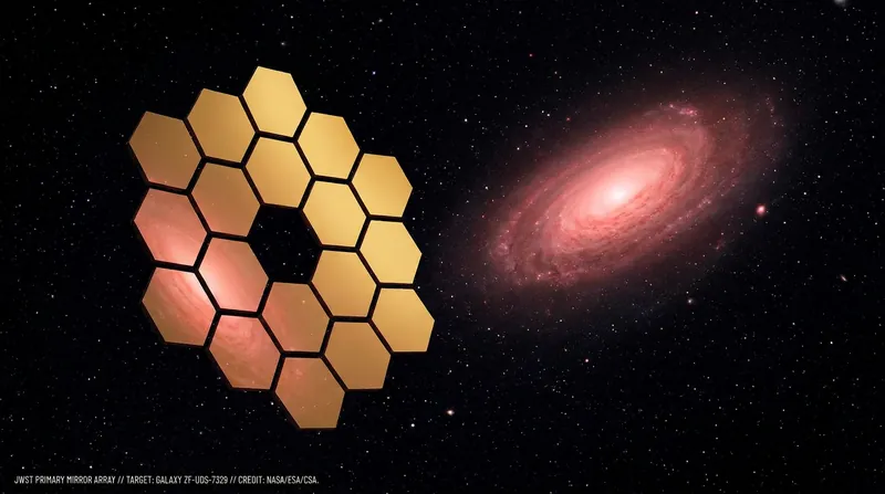 The James Webb Space Telescope's infrared instruments were crucial for detecting the warm, ionized gas caught in the galactic outflow.