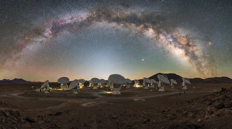 The ALMA observatory in Chile tracked the cold, dense molecular gas being pushed out of the galaxy.
