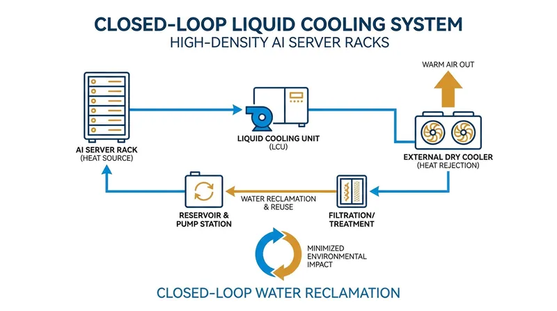 Next-generation data centers are shifting to closed-loop liquid cooling to manage extreme thermal densities.