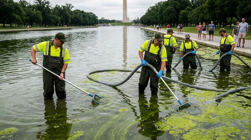 National Park Service crews have been deployed to manually vacuum the basin and treat the water with hydrogen peroxide.