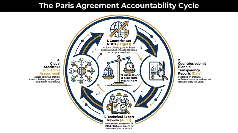 How the Enhanced Transparency Framework feeds into the broader Global Stocktake.