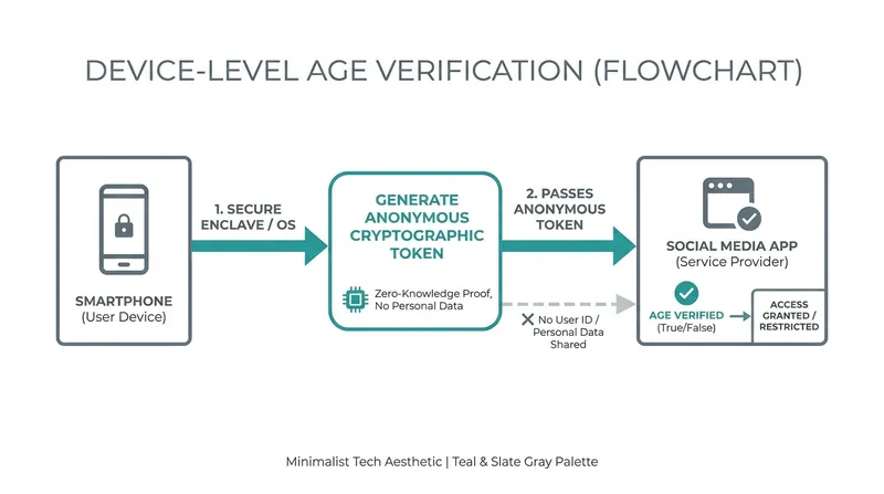 Device-level tokenization allows platforms to verify a user's age category without collecting government IDs.