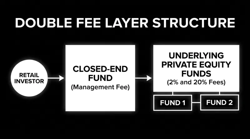 Retail investors accessing private equity through closed-end funds must navigate a double layer of management fees.