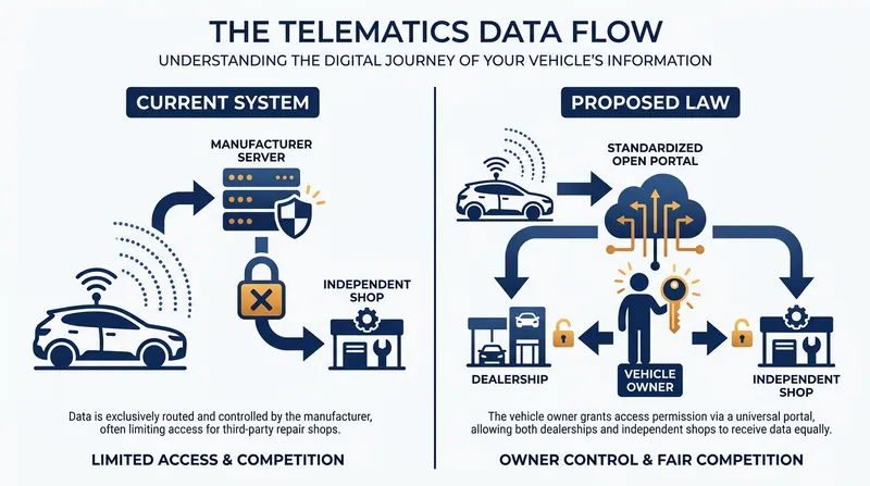 How the proposed legislation would reroute vehicle diagnostic data to empower consumer choice.