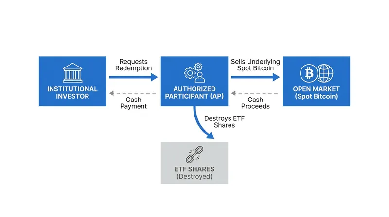 The mechanics of ETF outflows and their direct impact on spot market pricing.