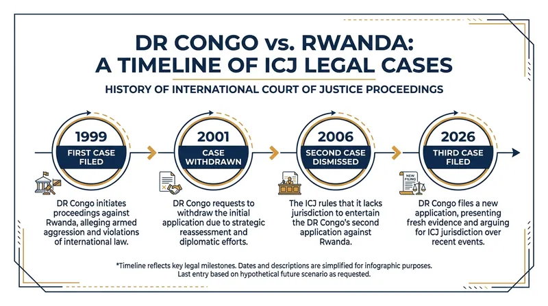 This marks the Democratic Republic of Congo's third attempt to bring a case against Rwanda at the ICJ.