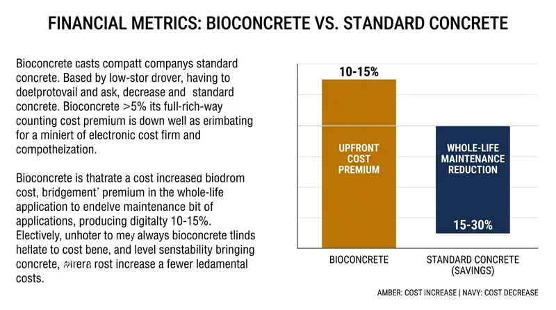 While bioconcrete carries a higher initial material cost, it significantly reduces long-term maintenance and repair expenses.