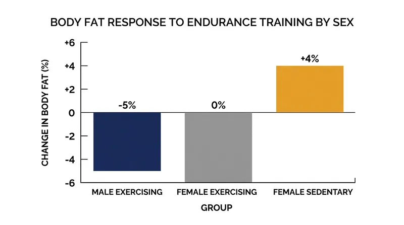 The data revealed profound sex differences in how the body partitions fat in response to endurance training.