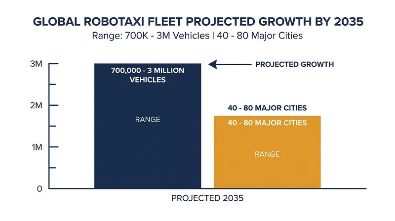The International Energy Agency projects a massive scale-up of robotaxi fleets over the next decade.