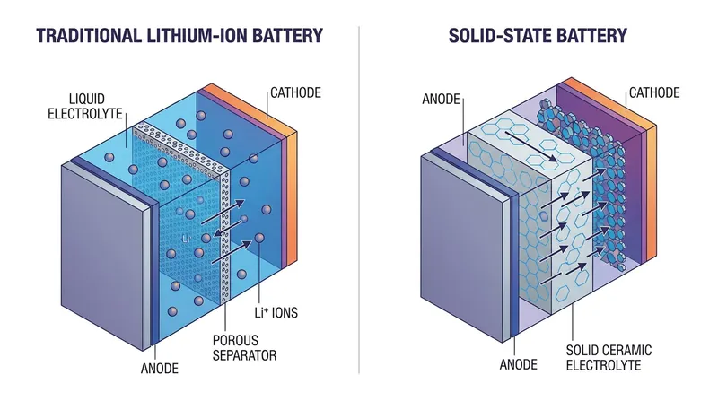 By replacing flammable liquid electrolytes with a solid ceramic oxide, the batteries eliminate the risk of fire or leakage.