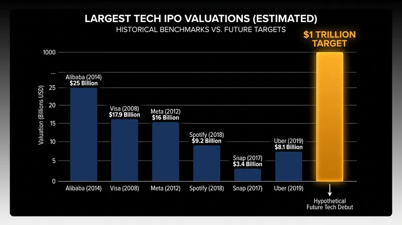 At $1 trillion, OpenAI's public debut would dwarf previous record-holding technology listings.