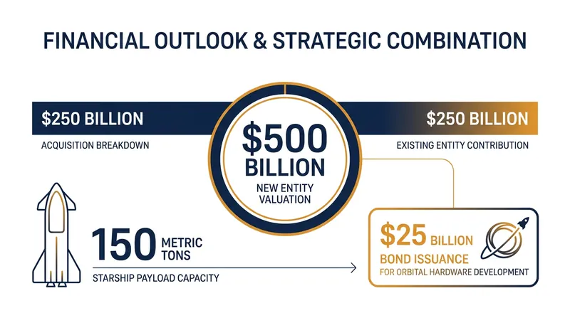 The financial and physical scale of the SpaceX-xAI merger.