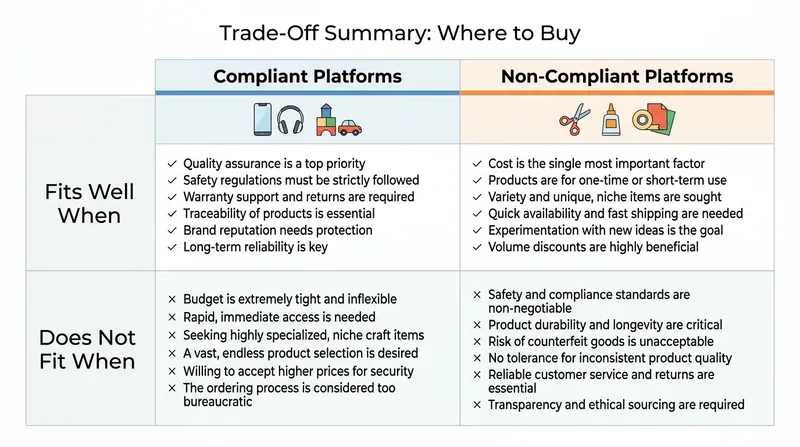 Choosing where to shop in 2026 depends entirely on the risk profile of the item being purchased.