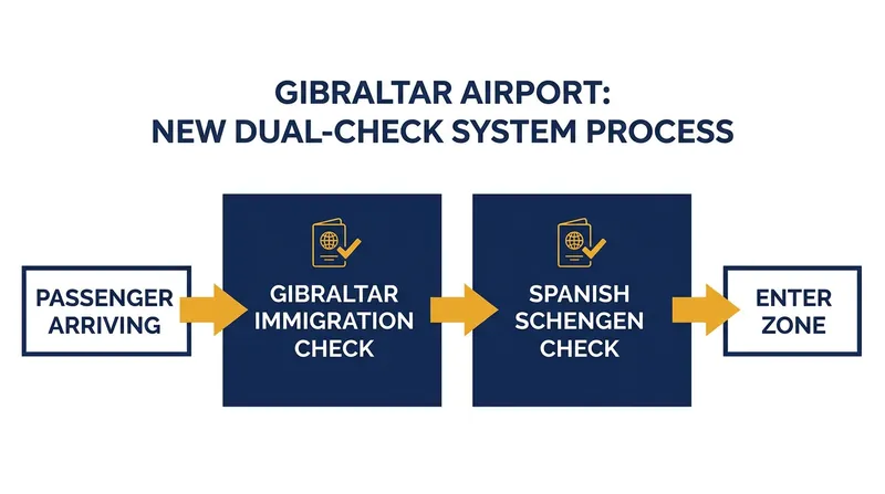 Arriving passengers will face a dual-check system managed by both Gibraltarian and Spanish authorities.