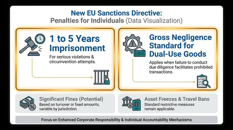 Executives and compliance officers now face direct personal liability, including prison time, for severe oversight failures.