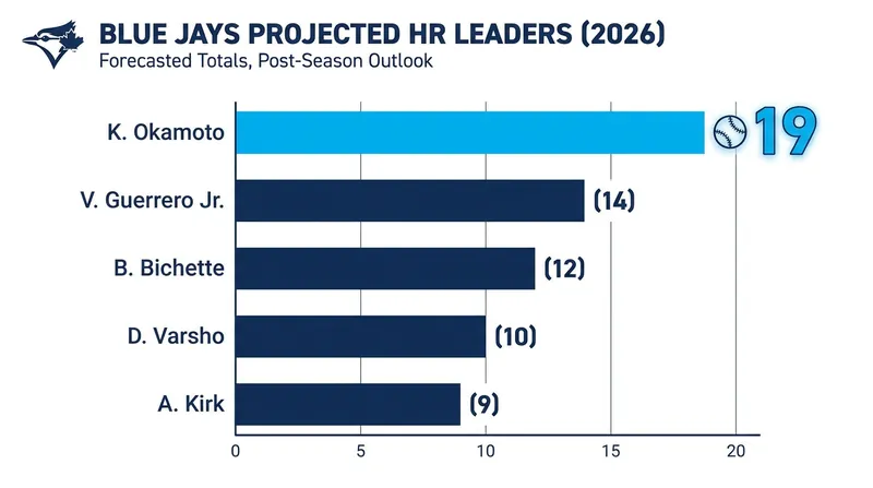 Kazuma Okamoto leads the Blue Jays in home runs amid a team-wide power outage.