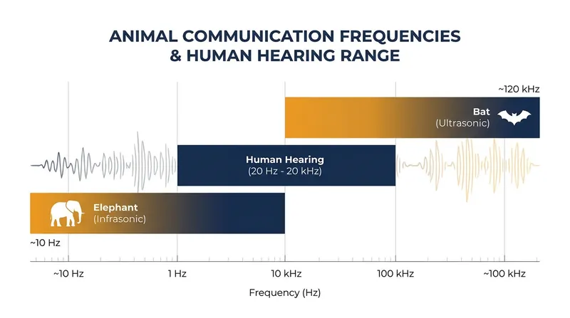 Digital bioacoustics allows researchers to record and analyze frequencies that fall entirely outside the spectrum of human hearing.