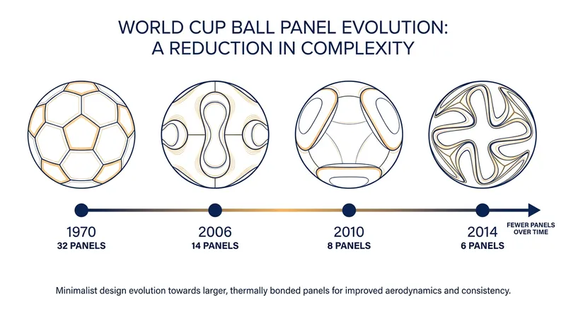 The pursuit of a perfectly smooth sphere led engineers to drastically reduce the number of panels, inadvertently changing the ball's aerodynamics.