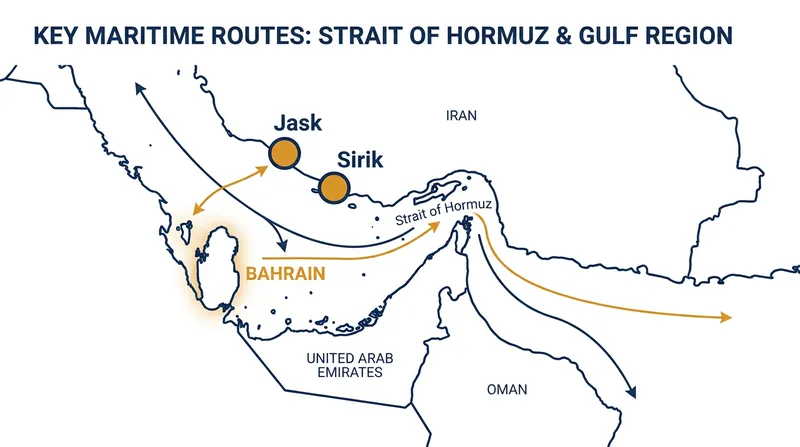 The three-day chain of retaliation spanned from the Strait of Hormuz to the Iranian coast, culminating in the drone strikes on Bahrain.