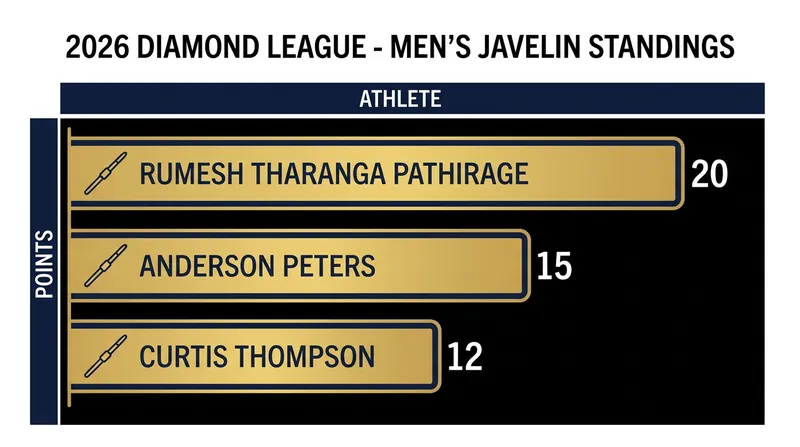Back-to-back wins in Rome and Doha have propelled Pathirage to the top of the Diamond League leaderboard.