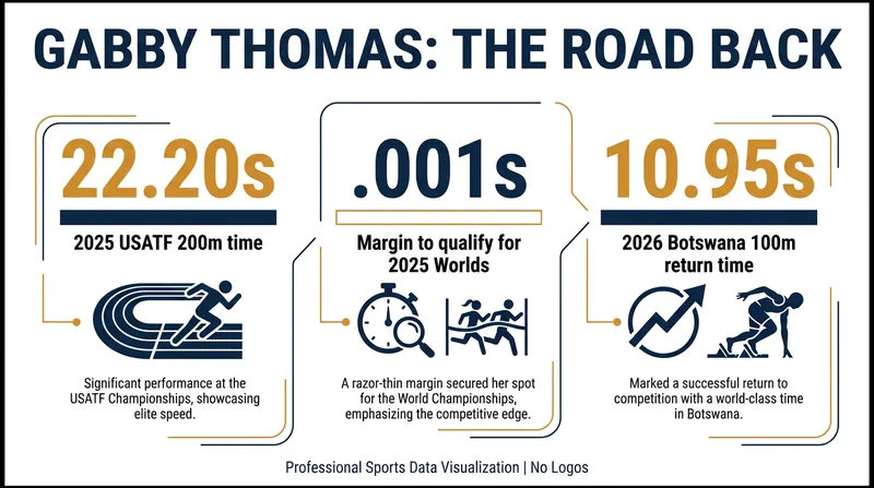 Thomas pushed through pain to qualify for the 2025 World Championships before ultimately prioritizing her long-term recovery.