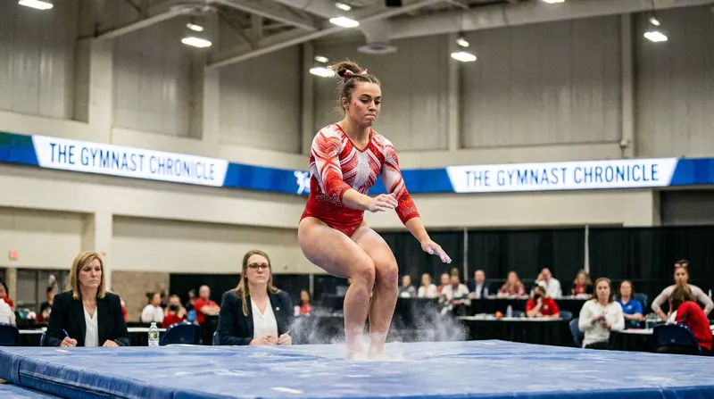 Taeja James recently captured silver medals on vault and floor at the Koper Challenge Cup following a five-year hiatus.