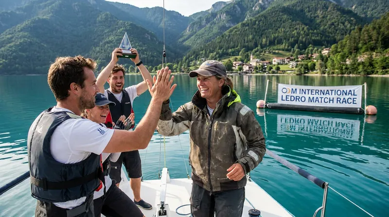 Eric Monnin's Swiss Match Race Team recently secured a crucial victory on the tactically demanding Lake Ledro.