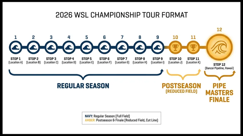 The 2026 WSL season has replaced the one-day Final 5 with a 12-event points accumulation format.