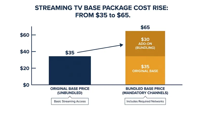 The lawsuit alleged that mandatory channel bundling forced base package prices to nearly double across the industry.