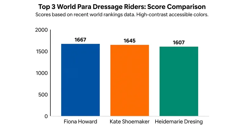 Fiona Howard and Kate Shoemaker lead a dominant American showing in the Para Dressage Individual rankings.