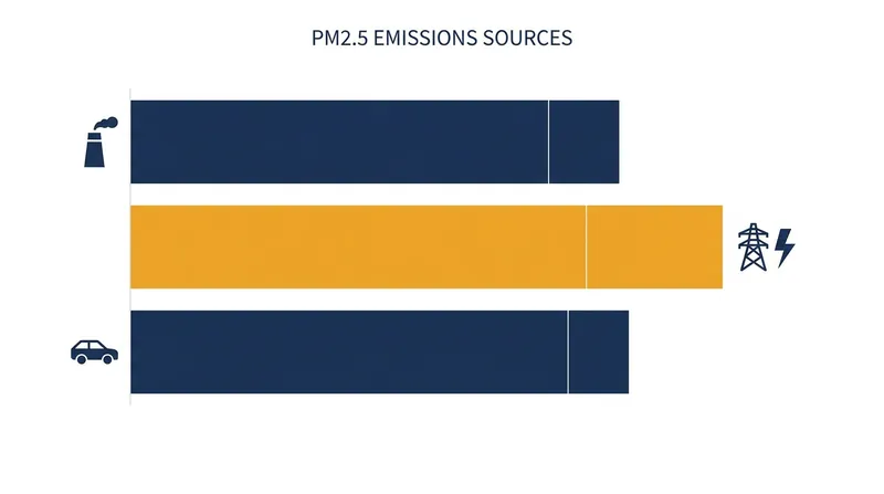 Industrial processes and fuel combustion remain the primary sources of fine particulate matter in the United States.