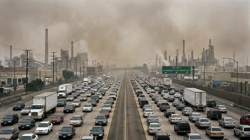 Fine particulate matter, or PM2.5, is generated by vehicle exhaust, power plants, and industrial manufacturing.