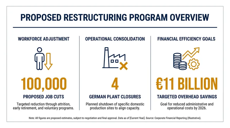 The proposed 'Group Target Picture' for 2030 aims to drastically reduce overhead costs.