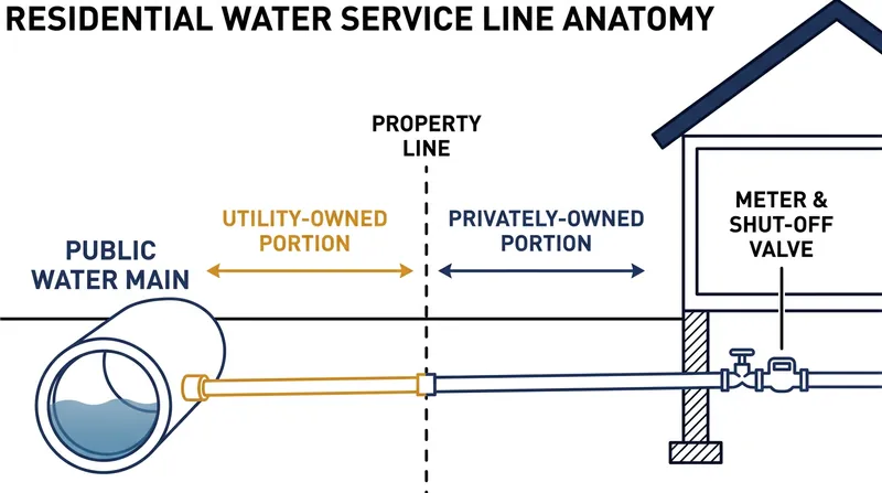 A typical service line is split between public and private ownership, complicating full replacement efforts.