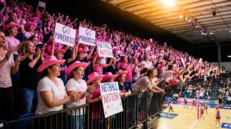 Traveling Southern Steel supporters brought immense energy to The Trusts Arena, celebrating their team's remarkable journey to the Grand Final.