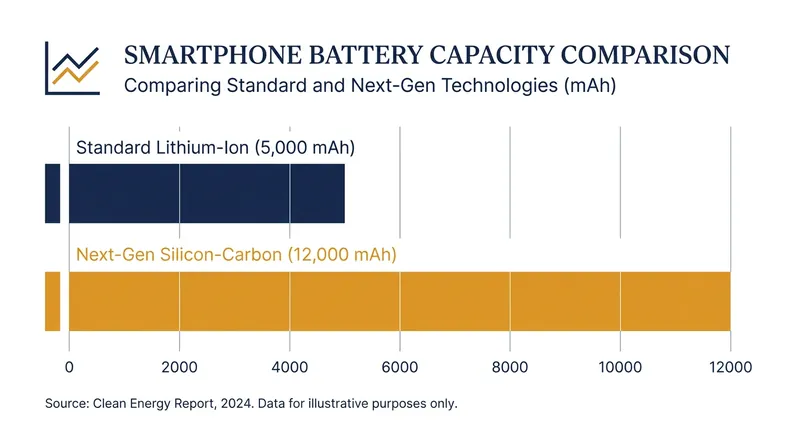 Next-generation silicon-carbon batteries offer more than double the capacity of standard lithium-ion cells.